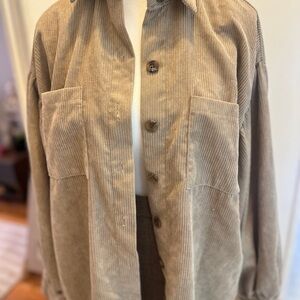 Oversized Tan Corduroy Jacket